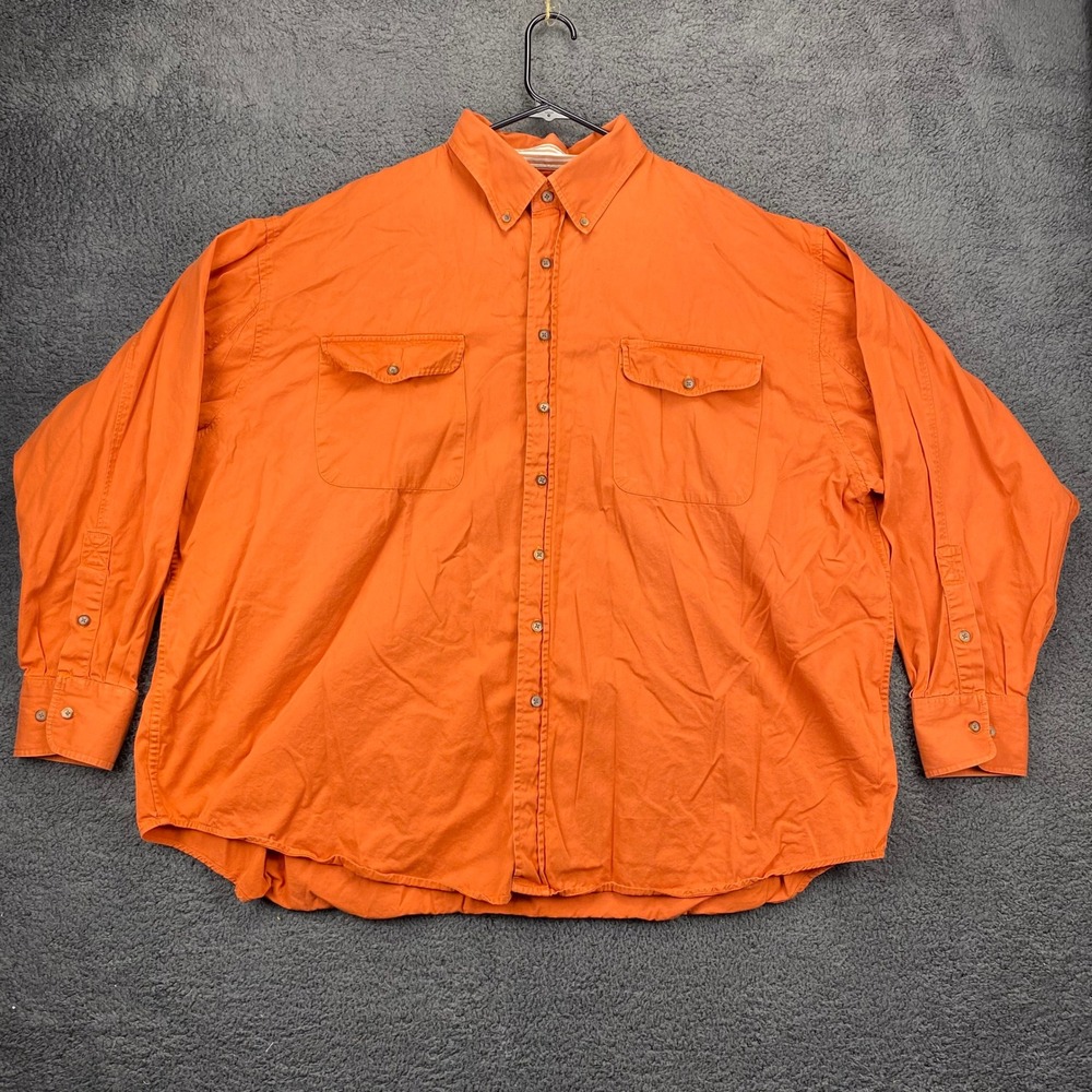 Walls Ranch Wear Button Up Shirt Long Sleeve Orange‎ 3XL